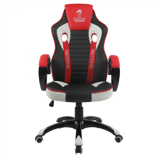 כיסא גיימינג דגם D-RACER מבית DRAGON צבע אדום