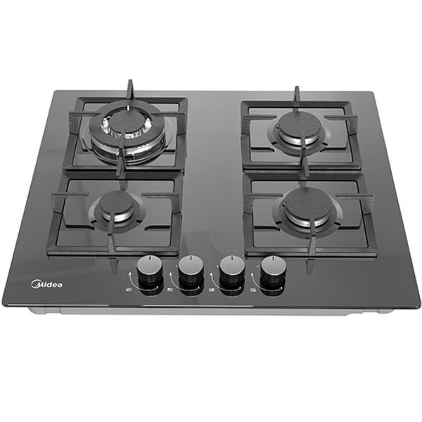 כיריים גז 4 להבות 60G40ME007-GFT מידאה MIDEA שחור מראה