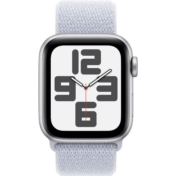 שעון חכם 40 מ"מ Apple Watch SE GPS Silver Aluminium Case with Blue Cloud Sport Loop אפל כסוף