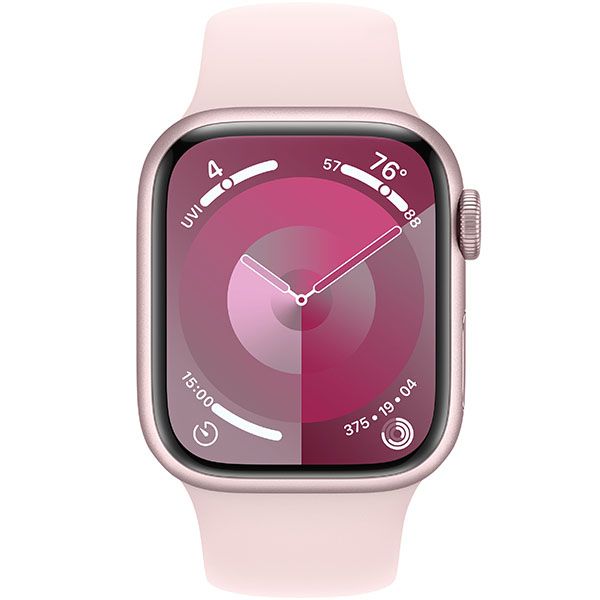 שעון אפל GPS 41mm M/L דגם Apple Watch Series 9 רצועה  Light Pink Sport Band