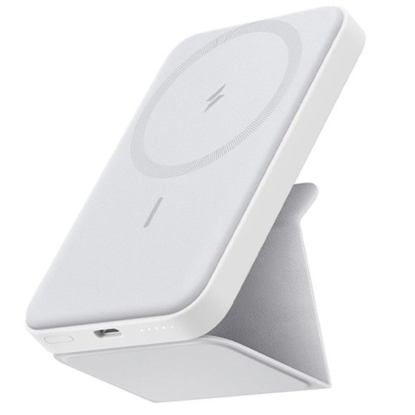 סוללת גיבוי לטעינה אלחוטית 5000mAh דגם Anker 622 MagGo צבע לבן