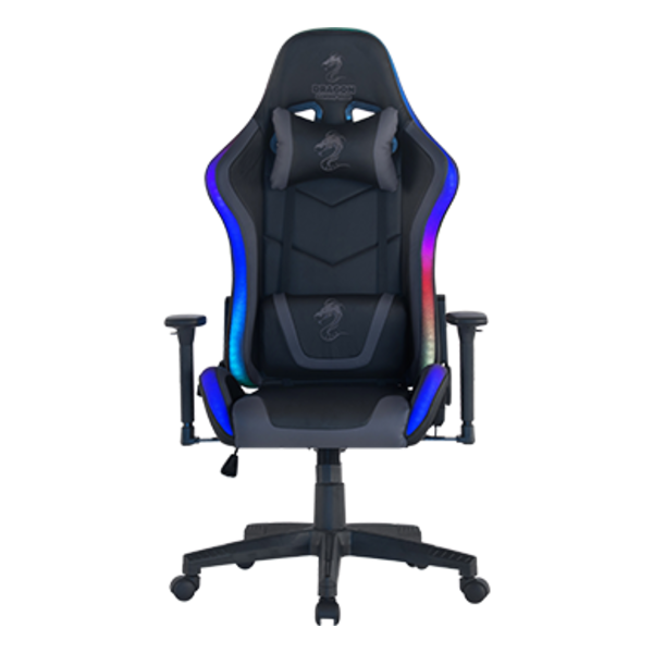 כיסא גיימינג חדשני עם תאורת RGB מרהיבה DRAGON צבע שחור/אפור