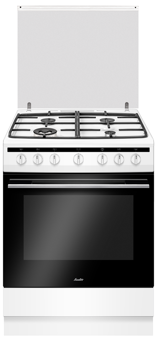 תנור 60 ס"מ משולב כיריים דגם ELEGANT 4780W סאוטר SAUTER לבן