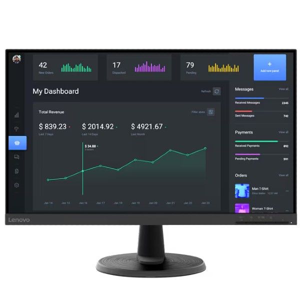 מסך מחשב "23.8 D24-40 דגם Lenovo 67A2KAC6IS