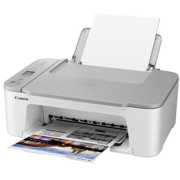 מדפסת אלחוטית משולבת CANON PIXMA TS3451 קנון צבע לבן