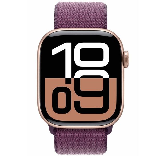 שעון חכם אפל Apple Watch Series 10 GPS + Cellular 42mm Rose Gold Aluminium Case with with Plum Sport Loop