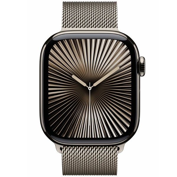 שעון חכם אפל Apple Watch Series 10 GPS + Cellular 42mm Natural Titanium Case with Natural Milanese Loop