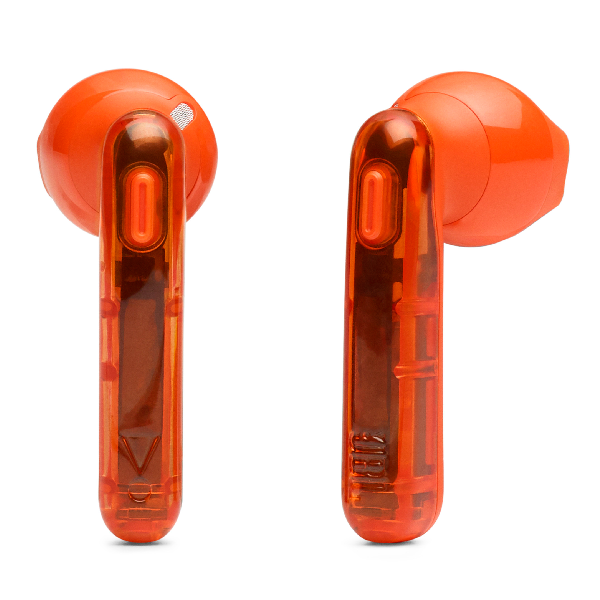 אוזניות אלחוטיות JBL TUNE 225 TWS כתום-שקוף