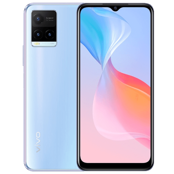 סמארטפון דגם VIVO Y21 בצבע לבן פנינה